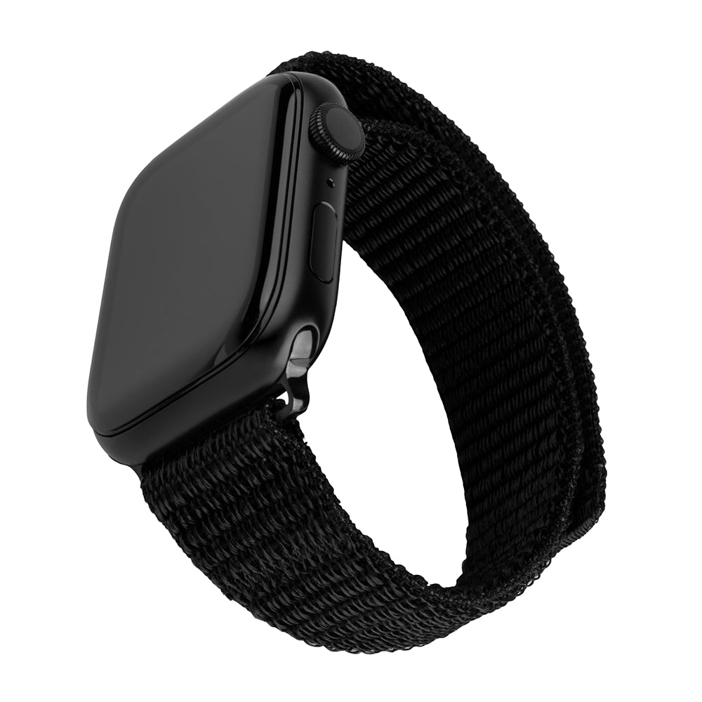 Remen Fixed Nylon Sporty za Apple Watch 49mm / 46mm / 45mm / 44mm / 42mm serije, Crni