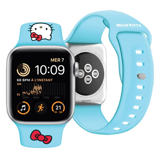 Remen Hello Kitty Silicone Kitty Head za Apple Watch 42mm / 41mm / 40mm / 38mm serije, Plavi