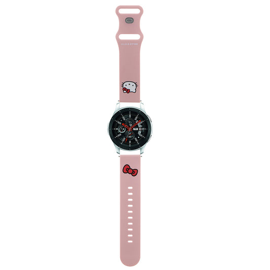 Remen Hello Kitty Silicone Kitty Head za Samsung Galaxy Watch / Huawei Watch 46mm / 45mm / 41mm serije, Roza