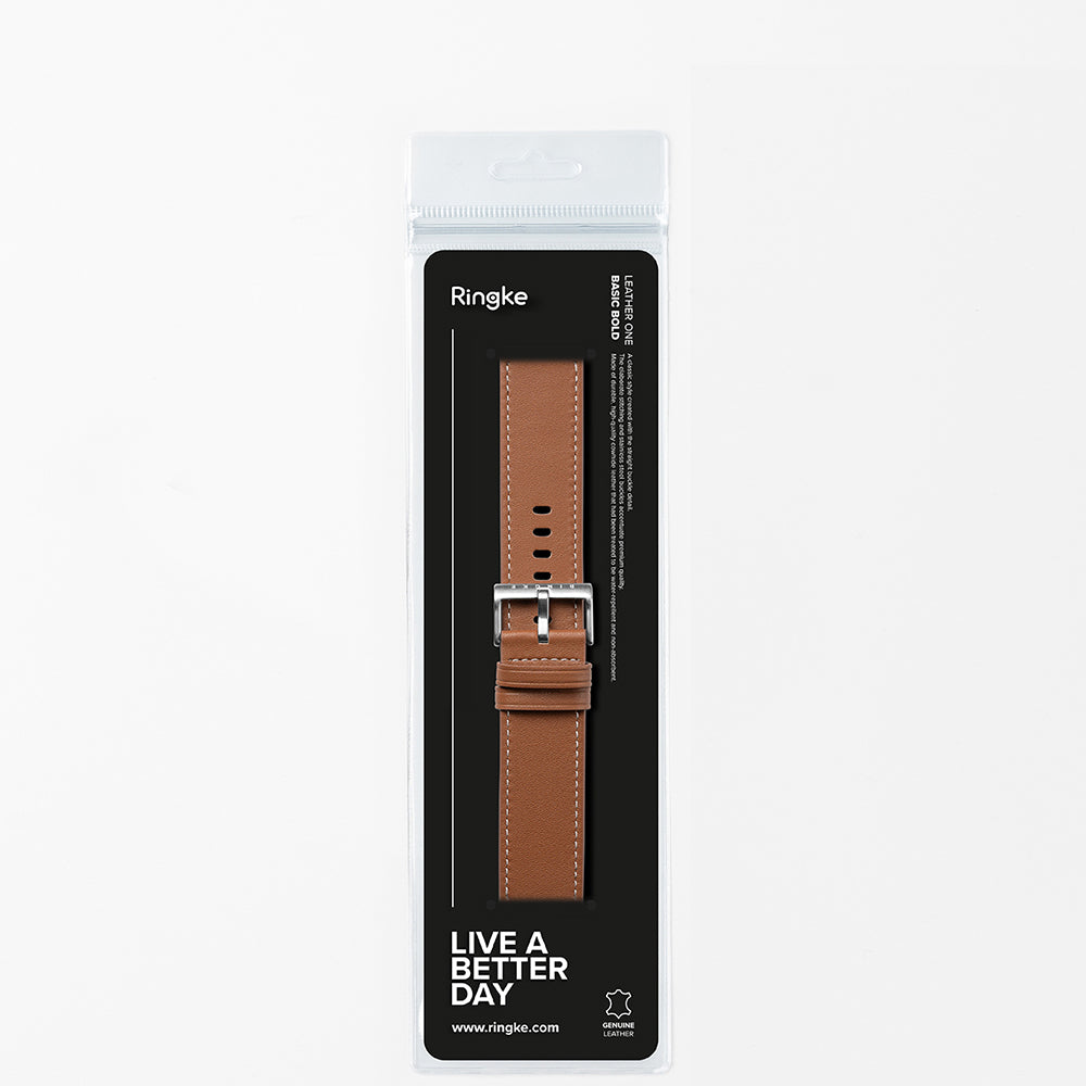 Remen Ringke One Basic Bold za Fossil Watch / Mobvoi Watch / Suunto Watch serije, 24mm, smeđi