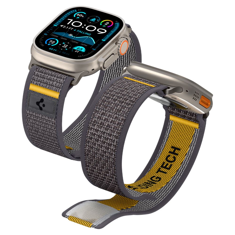 Remen Spigen Athlex Air za Apple Watch 49mm / 46mm / 45mm / 44mm serije, sivi AMP09034
