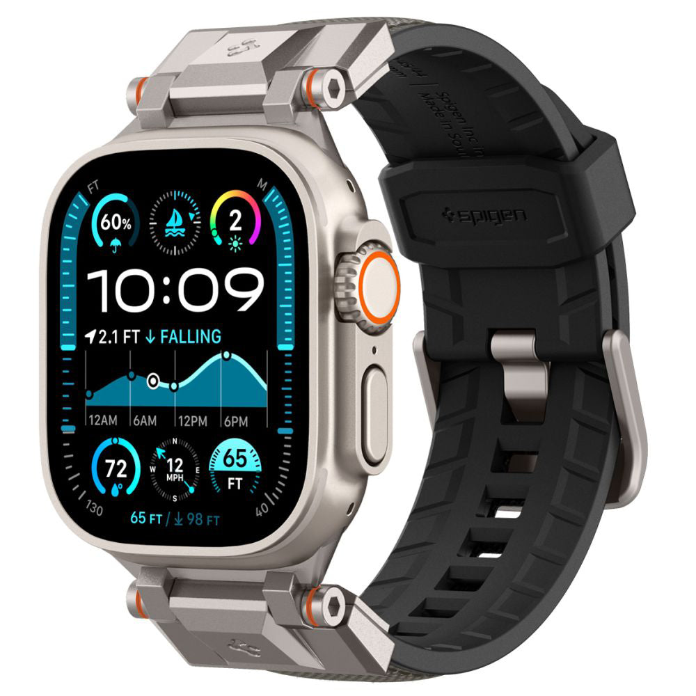 Remen Spigen DuraPro Armor za Apple Watch 49mm / 46mm / 45mm / 44mm / 42mm serije, sivi