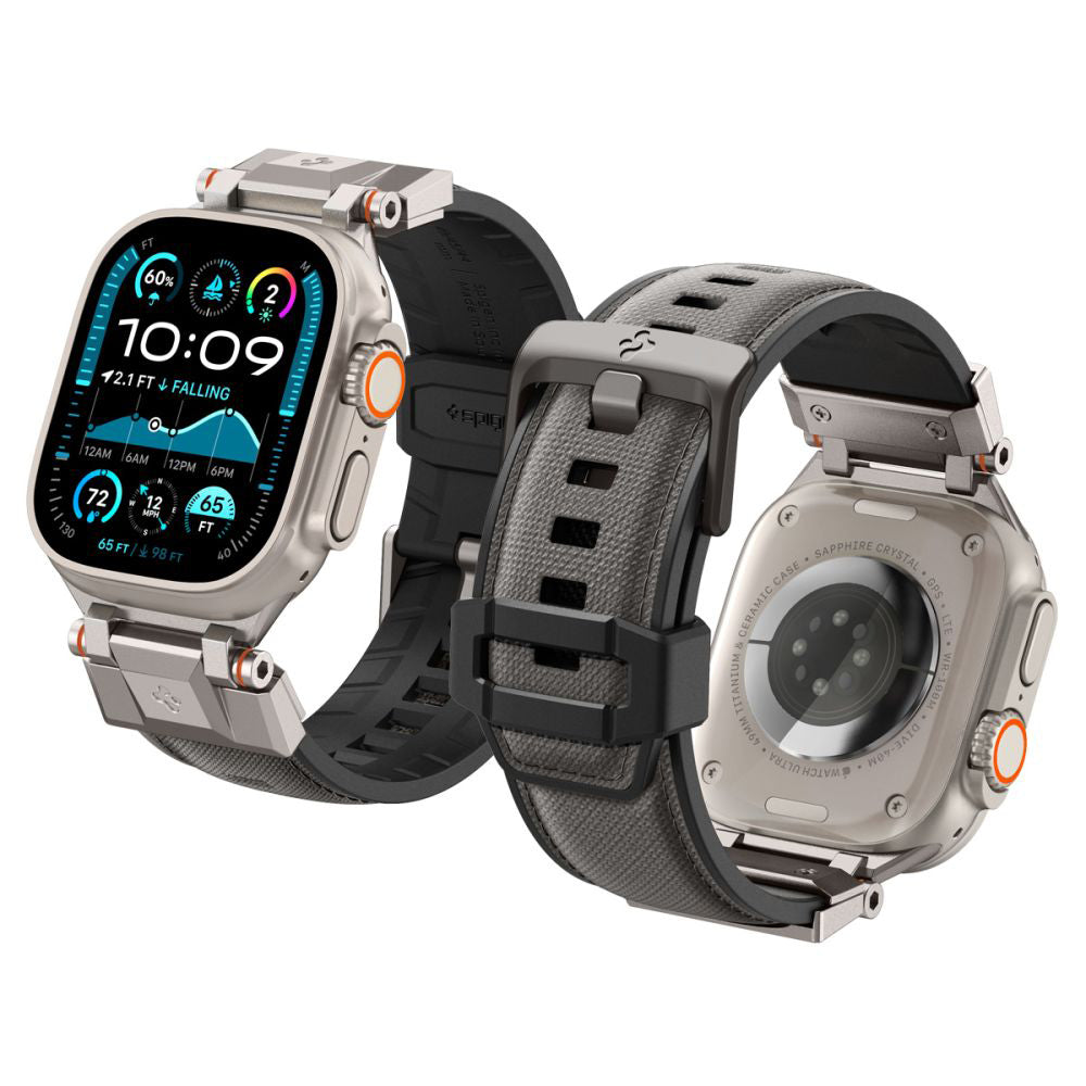 Remen Spigen DuraPro Armor za Apple Watch 49mm / 46mm / 45mm / 44mm / 42mm serije, sivi