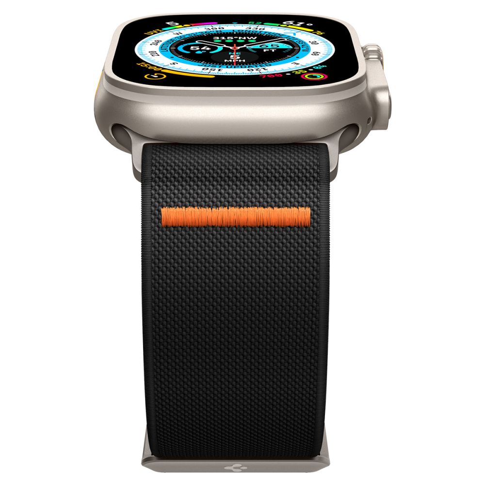 Spigen Fit Lite Ultra remen za Apple Watch 49mm / 46mm / 45mm / 44mm / 42mm serije, crni AMP05983
