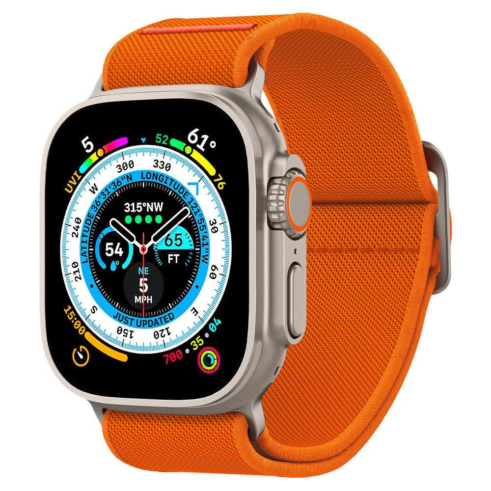 Remen Spigen Fit Lite Ultra za Apple Watch 49mm / 46mm / 45mm / 44mm / 42mm serije, Narančasti AMP05986