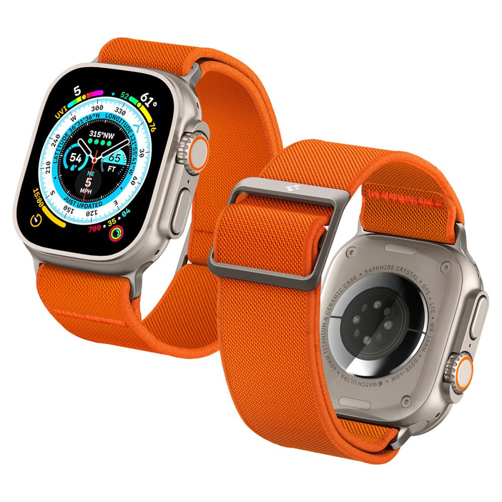 Remen Spigen Fit Lite Ultra za Apple Watch 49mm / 46mm / 45mm / 44mm / 42mm serije, Narančasti AMP05986