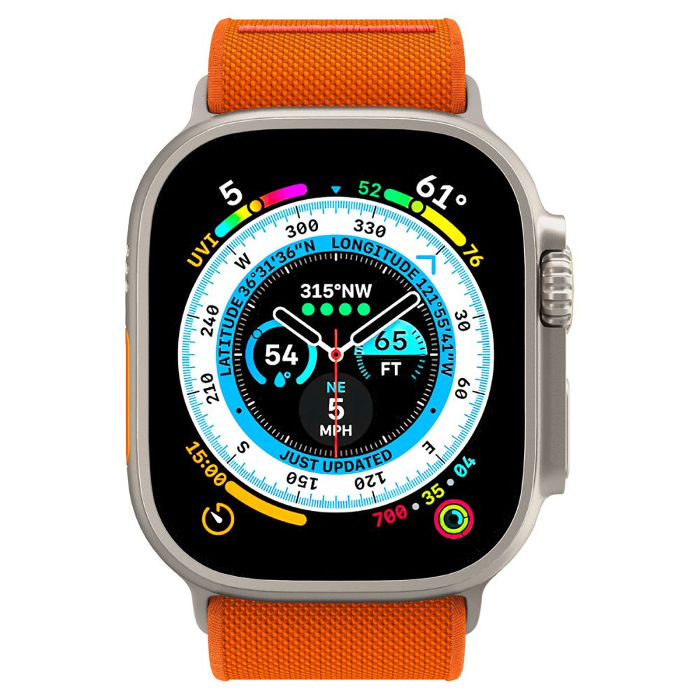 Remen Spigen Fit Lite Ultra za Apple Watch 49mm / 46mm / 45mm / 44mm / 42mm serije, Narančasti AMP05986