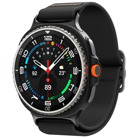 Remen Spigen Lite Fit za Samsung Galaxy Watch8 / Watch8 Classic seriju, Crni