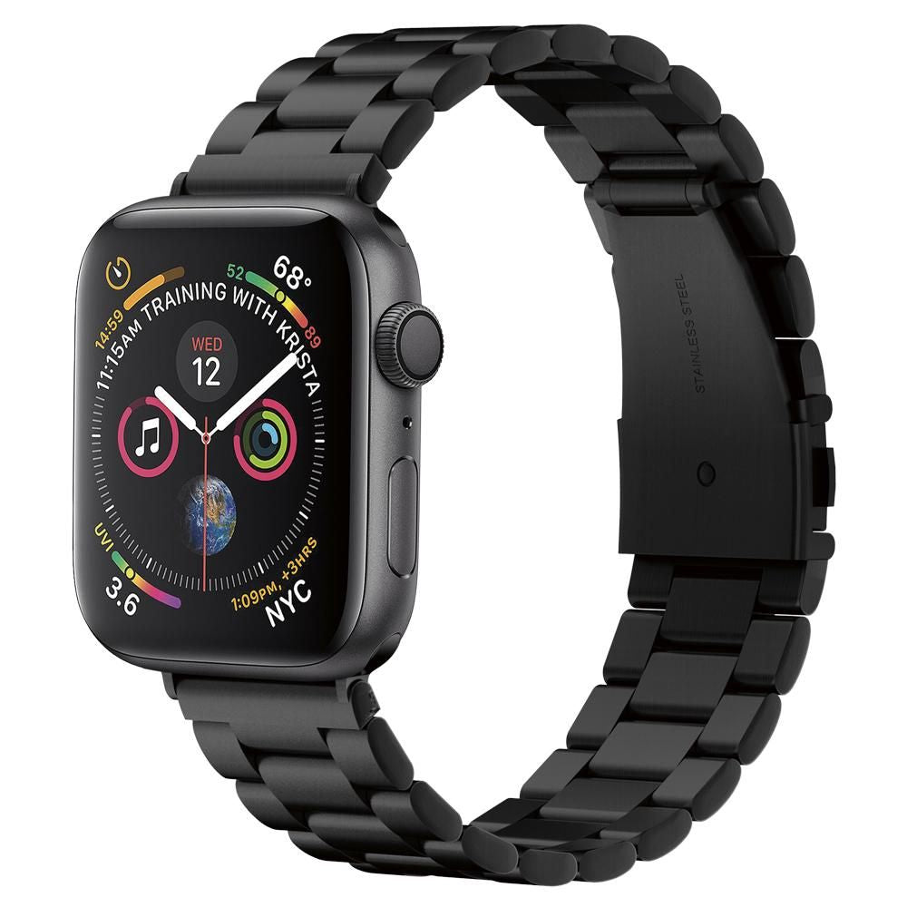 Remen Spigen Modern Fit za Apple Watch 49mm / 46mm / 45mm / 44mm / 42mm serije, Crni 062MP25403