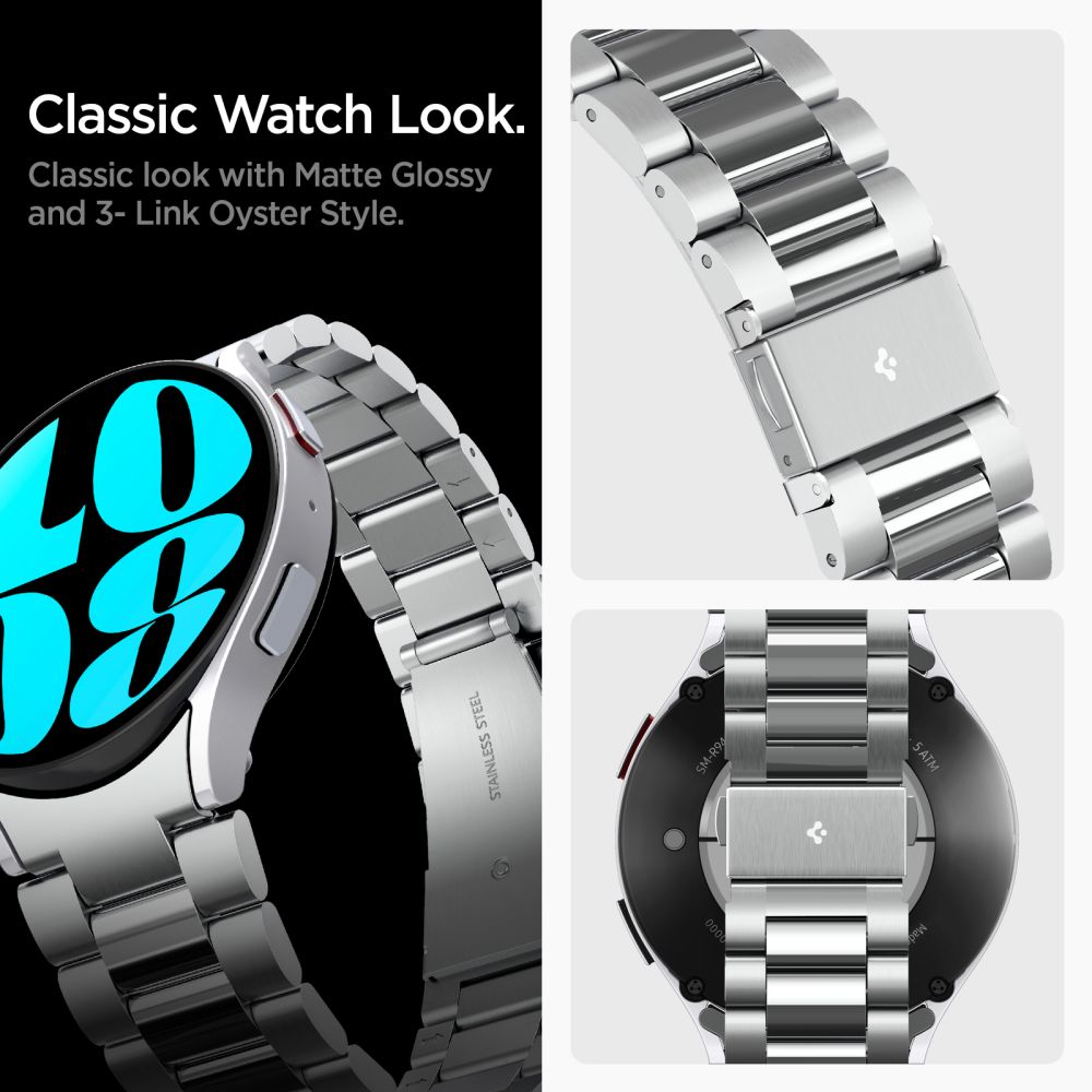 Remen Spigen Modern Fit za Samsung Galaxy Watch6 44mm, Srebrna AMP06498