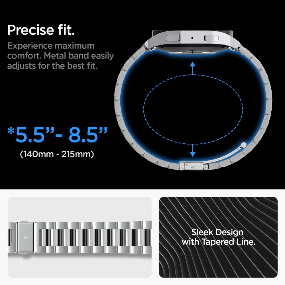 Remen Spigen Modern Fit za Samsung Galaxy Watch6 44mm, Srebrna AMP06498