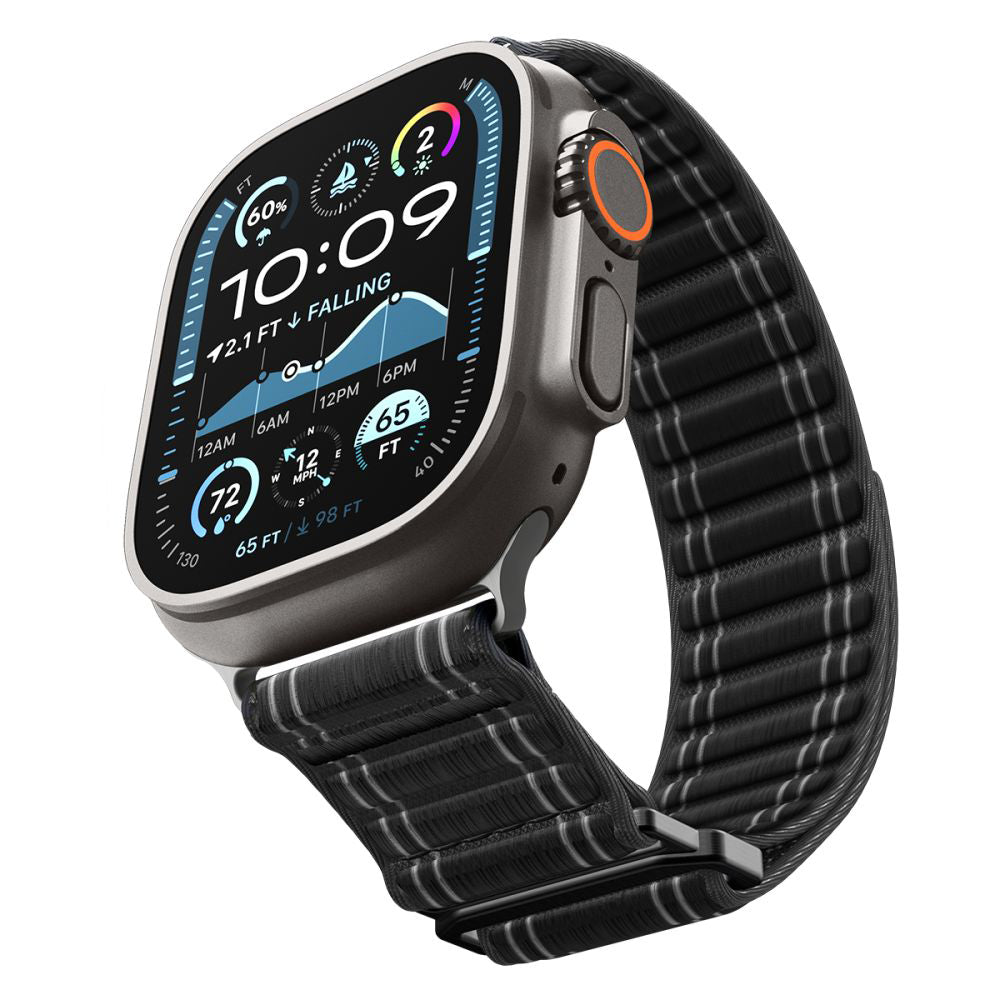 Remen Spigen WBF0 za Apple Watch 49mm / 46mm / 45mm / 44mm serije, Crni AMP10141