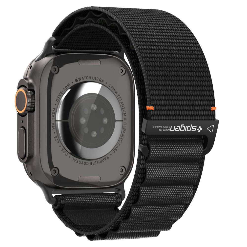 Remen Spigen WBF1 za Apple Watch 49mm / 46mm / 45mm / 44mm serije, Crni AMP10144