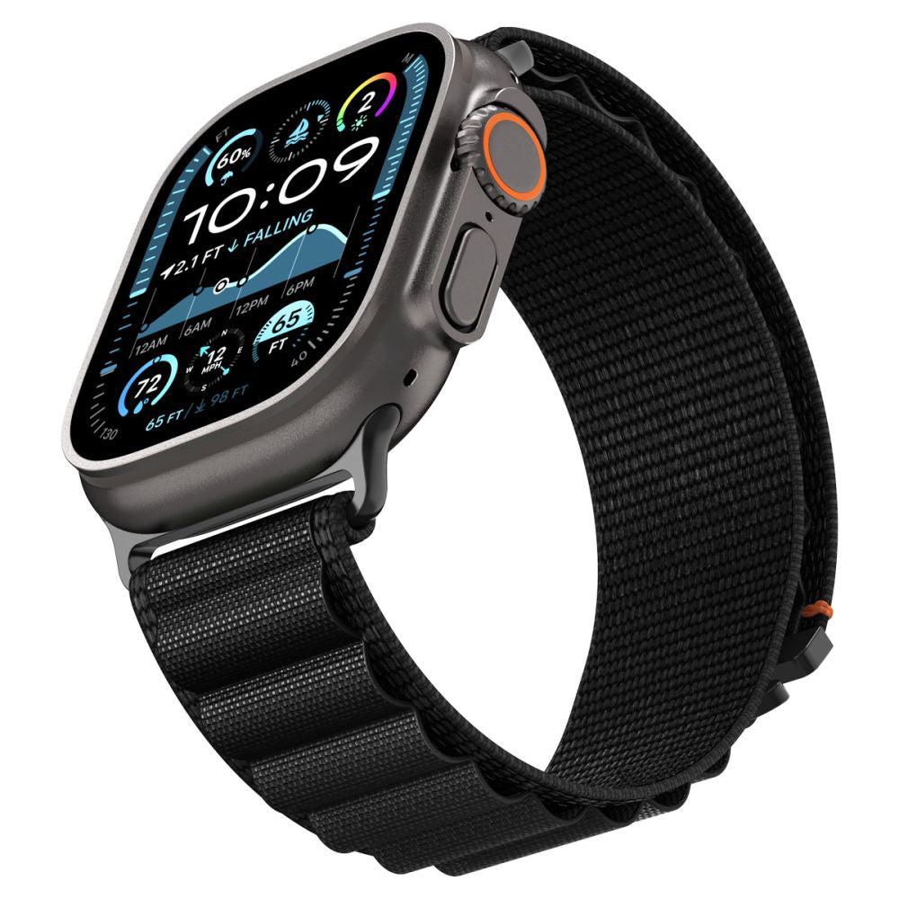 Remen Spigen WBF1 za Apple Watch 49mm / 46mm / 45mm / 44mm serije, Crni AMP10144