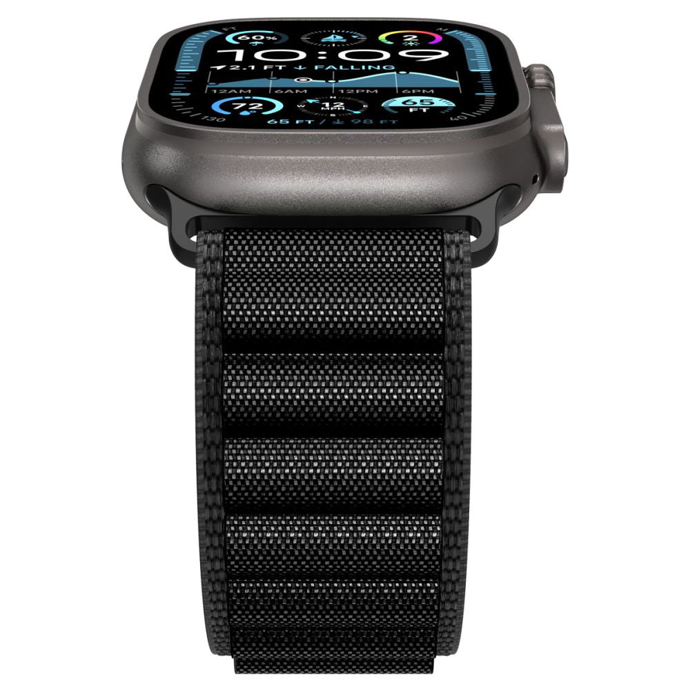 Remen Spigen WBF1 za Apple Watch 49mm / 46mm / 45mm / 44mm serije, Crni AMP10144