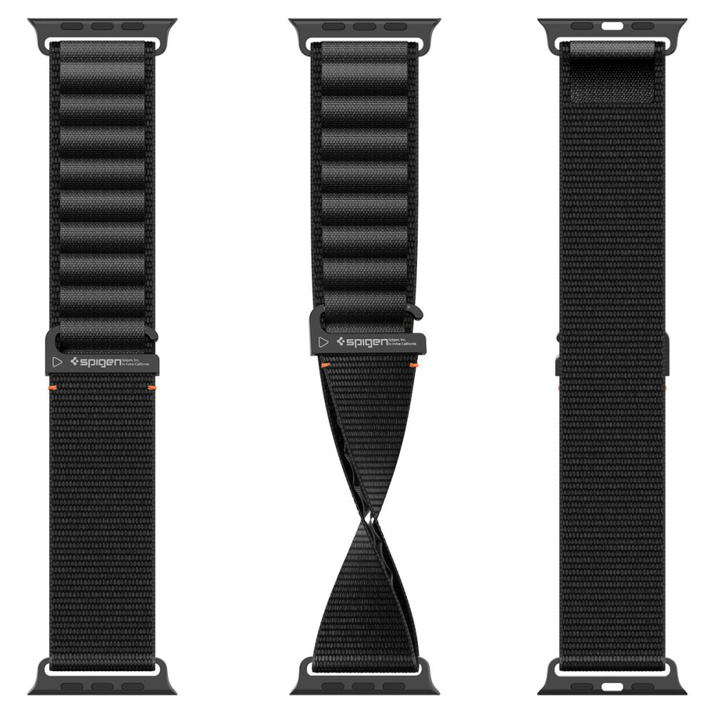 Remen Spigen WBF1 za Apple Watch 49mm / 46mm / 45mm / 44mm serije, Crni AMP10144