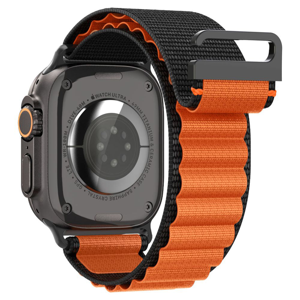 Remen Spigen WBF1 za Apple Watch 49mm / 46mm / 45mm / 44mm serije, Crno-narančasti AMP10145