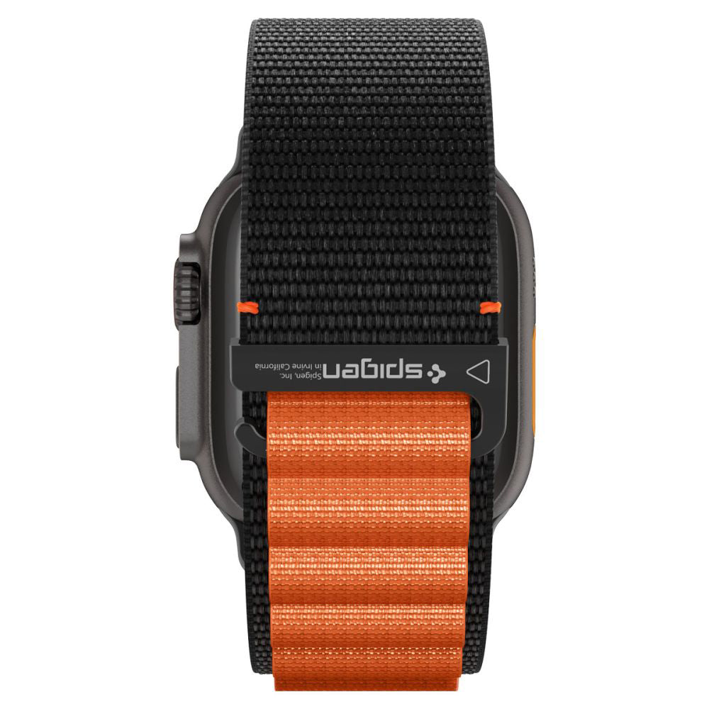 Remen Spigen WBF1 za Apple Watch 49mm / 46mm / 45mm / 44mm serije, Crno-narančasti AMP10145
