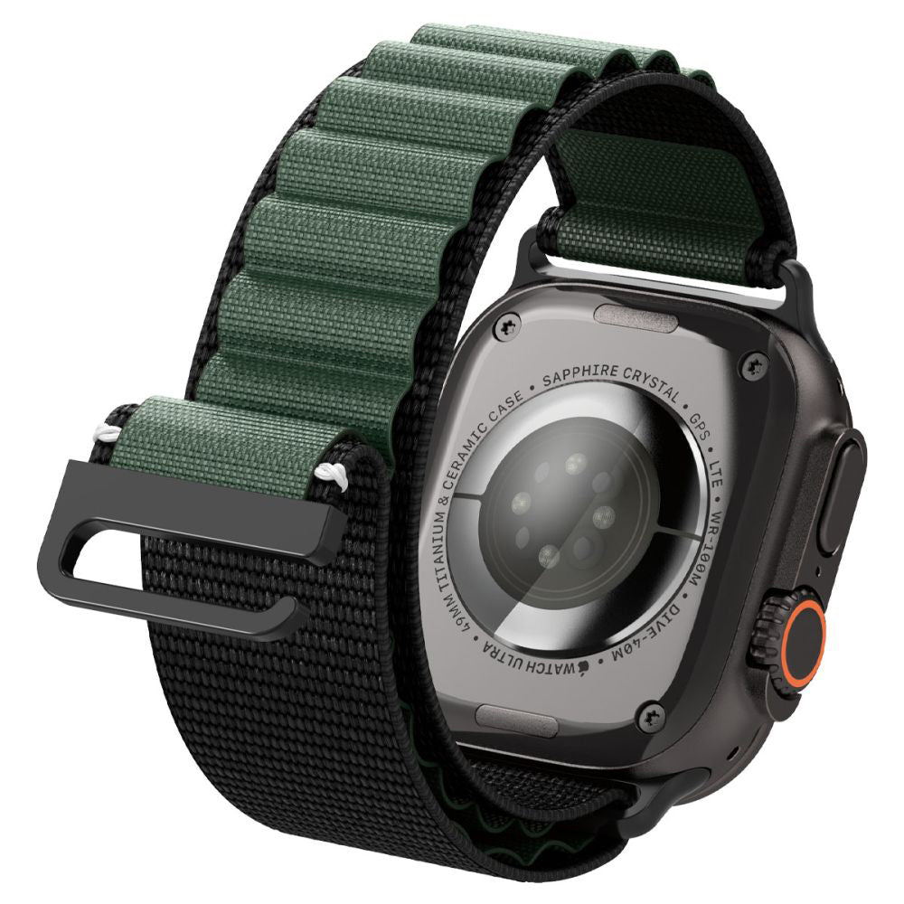 Remen Spigen WBF1 za Apple Watch 49mm / 46mm / 45mm / 44mm serije, Crno Zeleni AMP10223