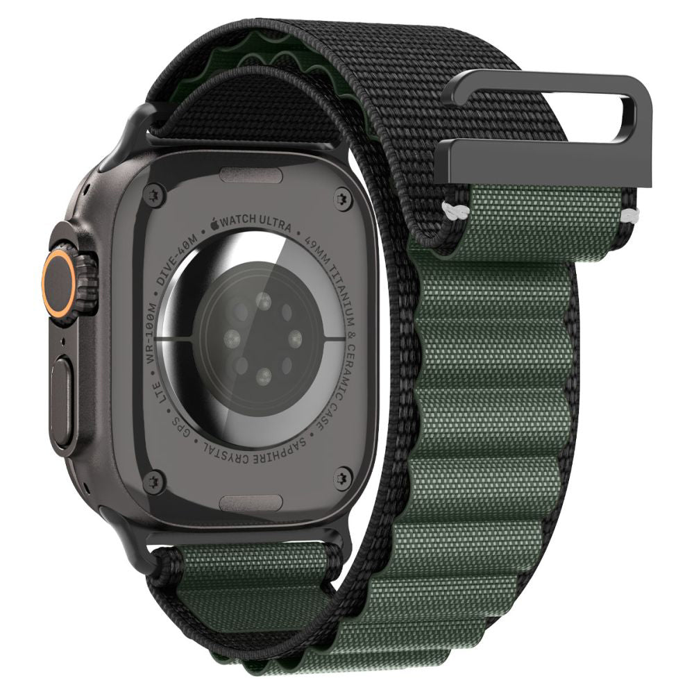 Remen Spigen WBF1 za Apple Watch 49mm / 46mm / 45mm / 44mm serije, Crno Zeleni AMP10223