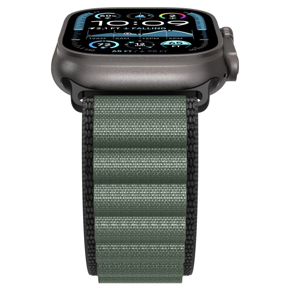 Remen Spigen WBF1 za Apple Watch 49mm / 46mm / 45mm / 44mm serije, Crno Zeleni AMP10223