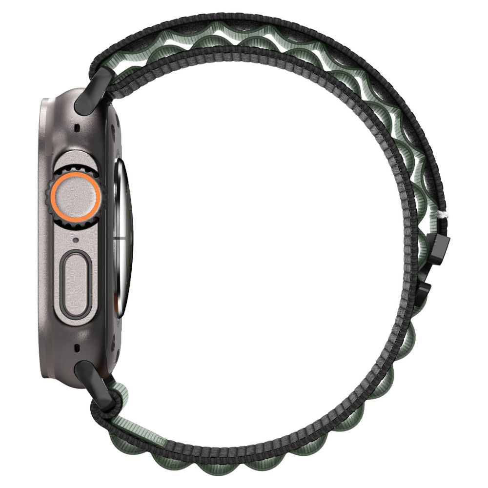 Remen Spigen WBF1 za Apple Watch 49mm / 46mm / 45mm / 44mm serije, Crno Zeleni AMP10223