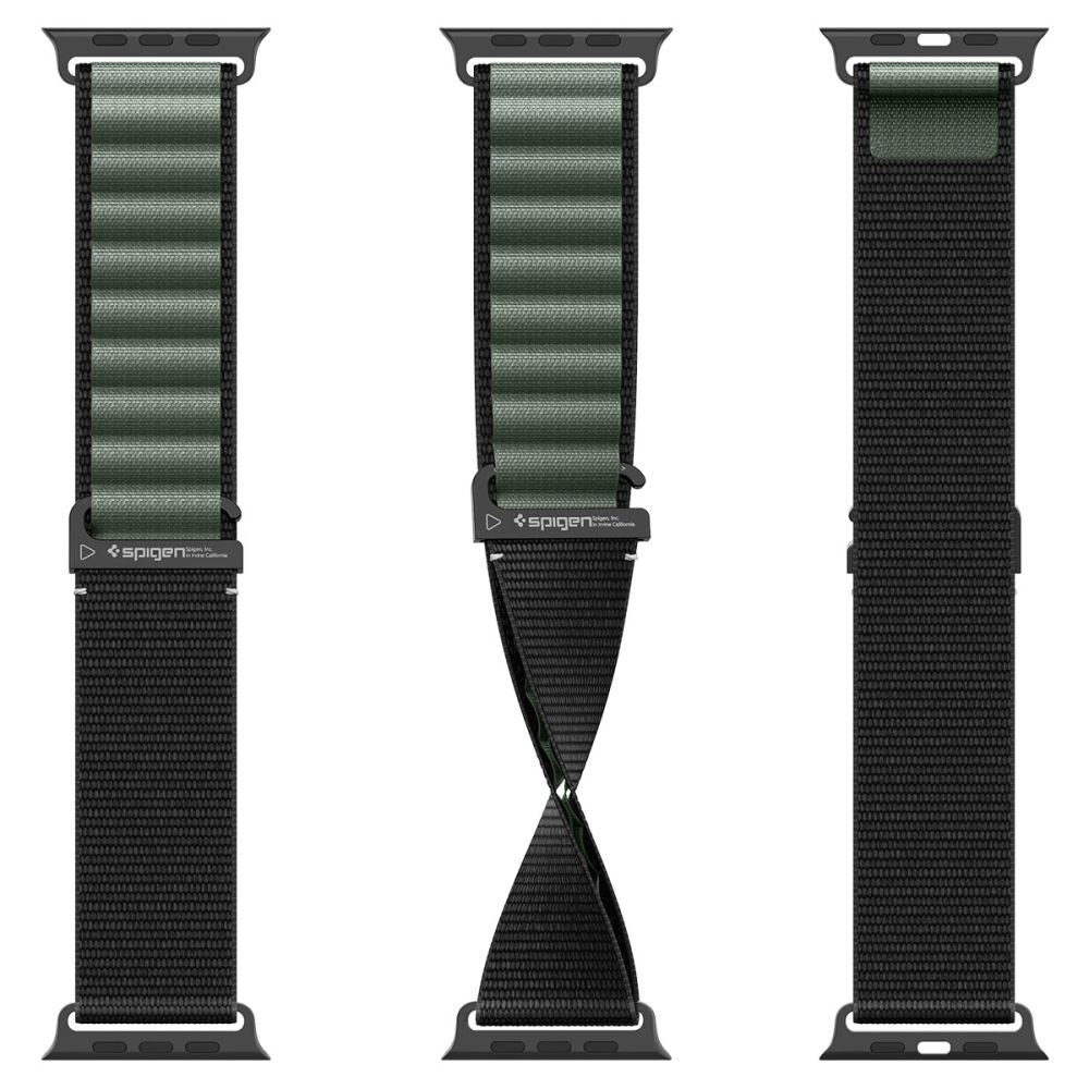 Remen Spigen WBF1 za Apple Watch 49mm / 46mm / 45mm / 44mm serije, Crno Zeleni AMP10223