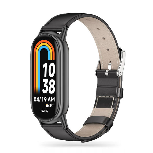 Remen Tech-Protect Leatherfit za Xiaomi Smart Band 8 / 9, Crni