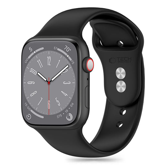 Remen Tech-Protect Silicone za Apple Watch 49mm / 45mm / 44mm / 42mm serije, Crni