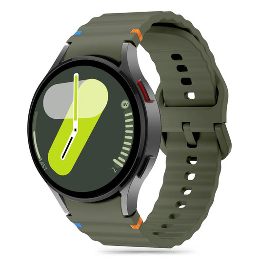 Remen Tech-Protect Silicone Sport za Samsung Galaxy Watch7 / Watch FE / Watch6 / Watch5 / Watch4 seriju, Kaki