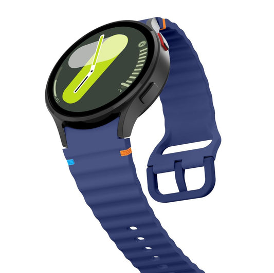 Remen Tech-Protect Silicone Sport za Samsung Galaxy Watch7 / Watch FE / Watch6 / Watch5 / Watch4 seriju, tamnoplavi