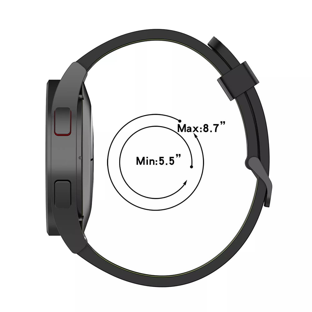 Remen Techsuit W002 za Samsung Galaxy Watch / Huawei Watch Series, 20mm, Crni