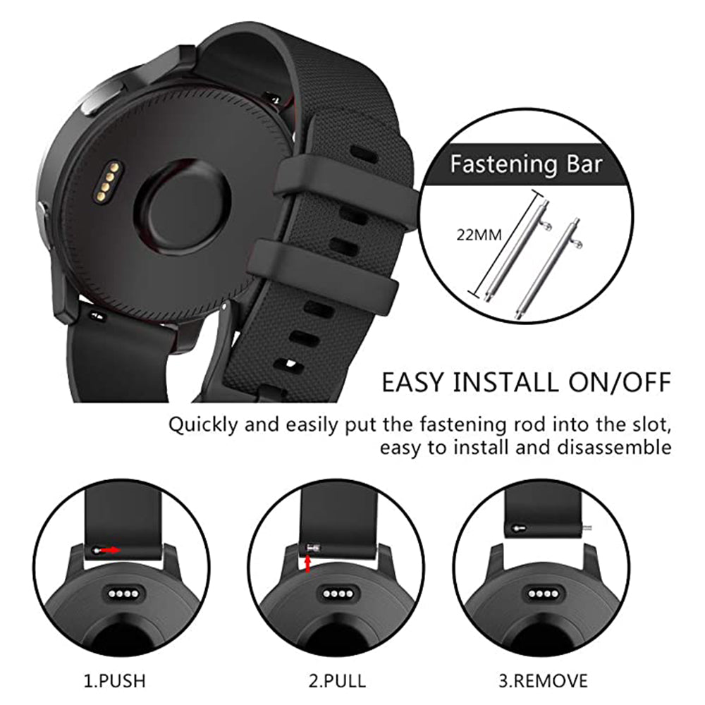 Remen Techsuit W006 za Samsung Galaxy Watch / Huawei Watch Series, 22mm, Crni