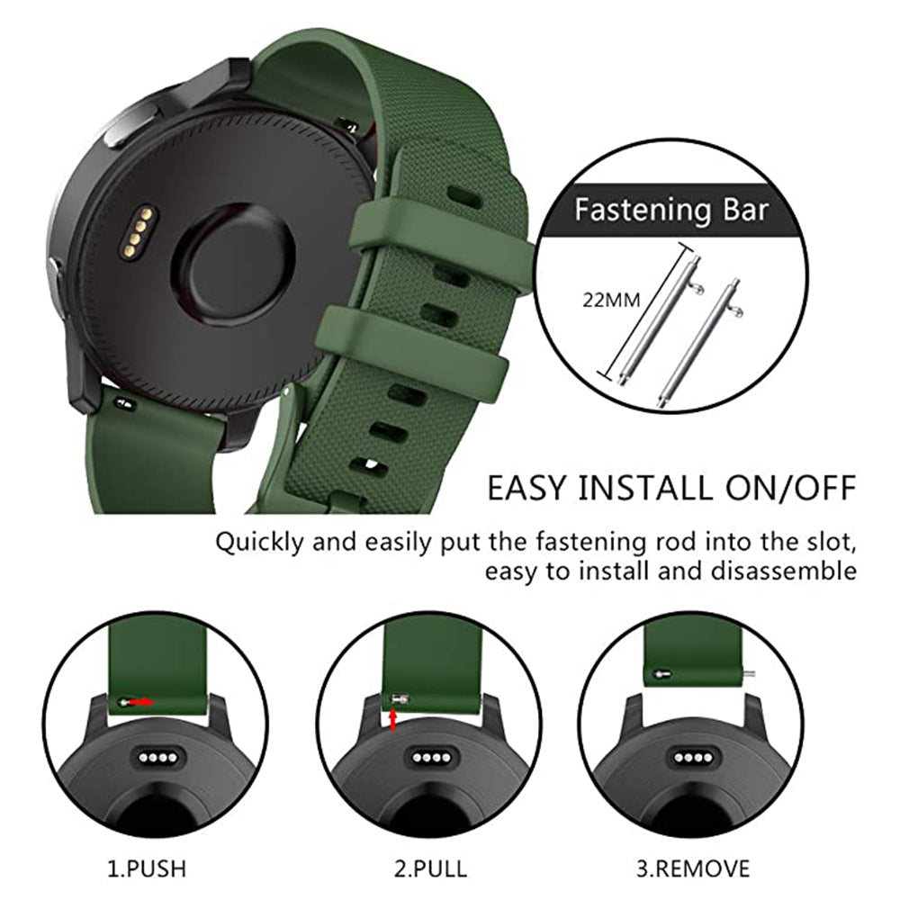 Remen Techsuit W006 za Samsung Galaxy Watch / Huawei Watch Series, 22mm, Zelen.