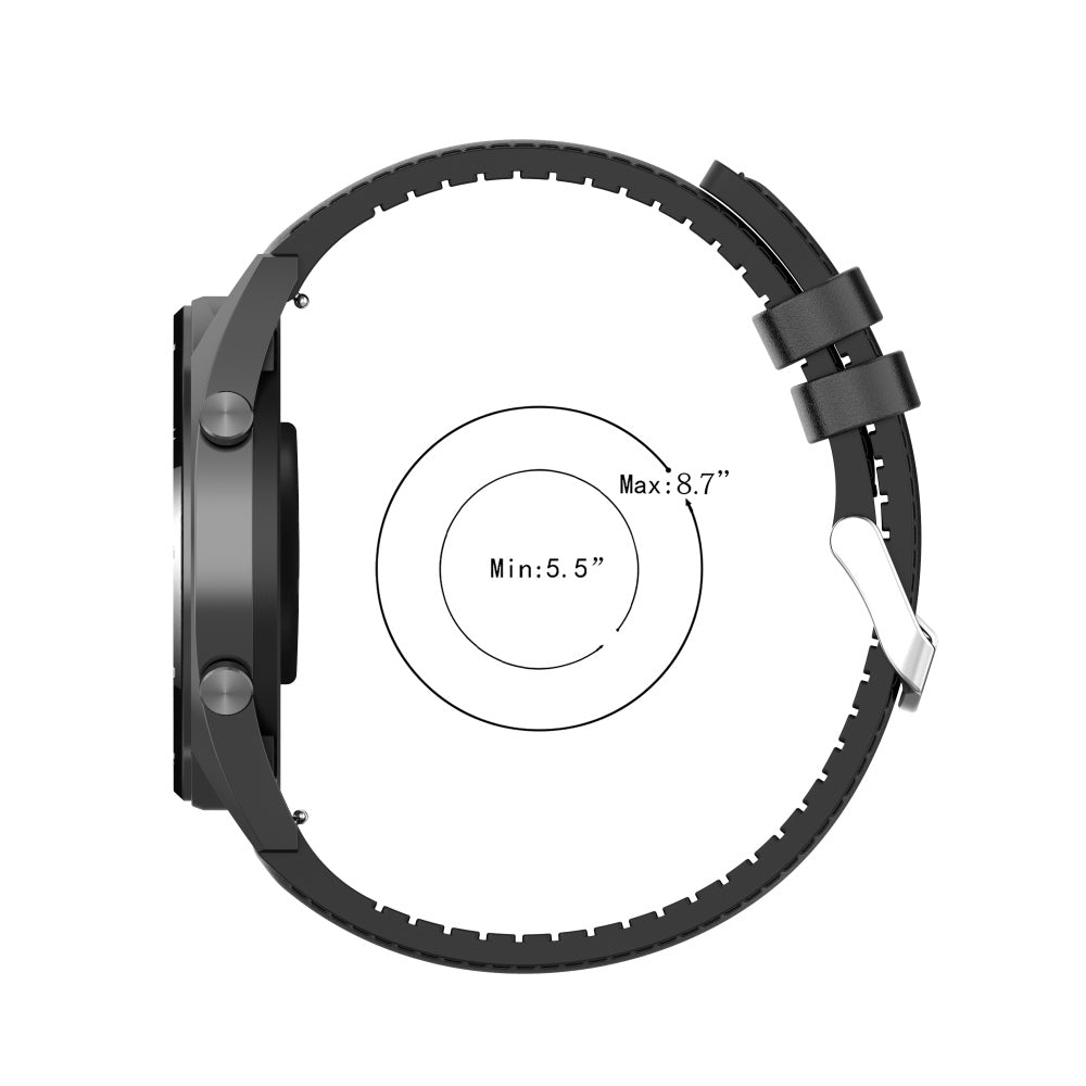 Remen Techsuit W007 za Samsung Galaxy Watch / Huawei Watch Series, 22mm, Crni