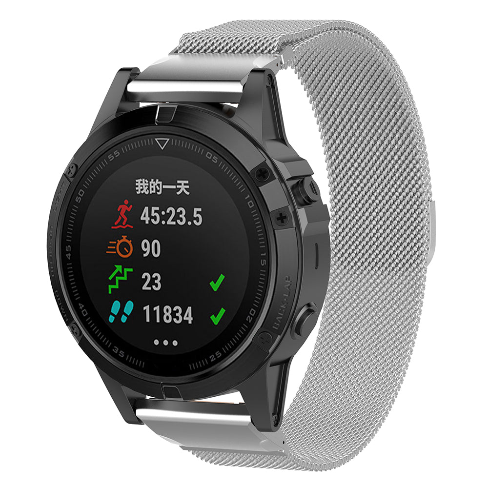 Remen Techsuit W009 za Garmin Watch Fenix seriju, 26mm, Srebrni