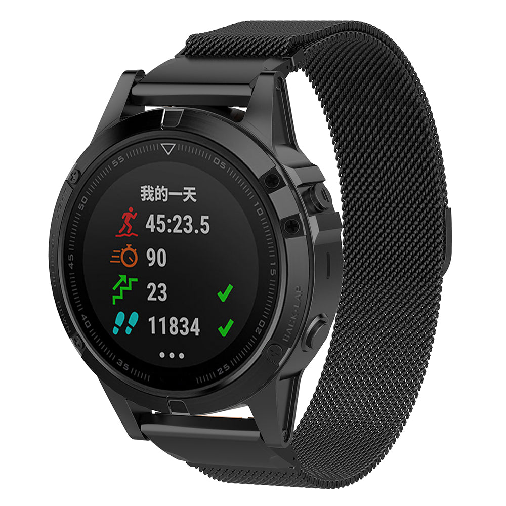 Remen Techsuit W009 za Garmin Watch Fenix seriju, 26mm, Crni