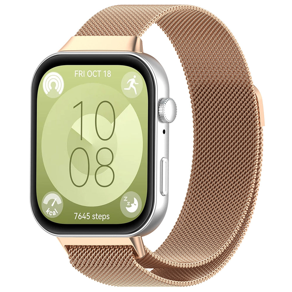 Curea Techsuit W009 za Huawei Watch Fit 4 Pro / Fit 4 / Fit 3, Zlatno Roza