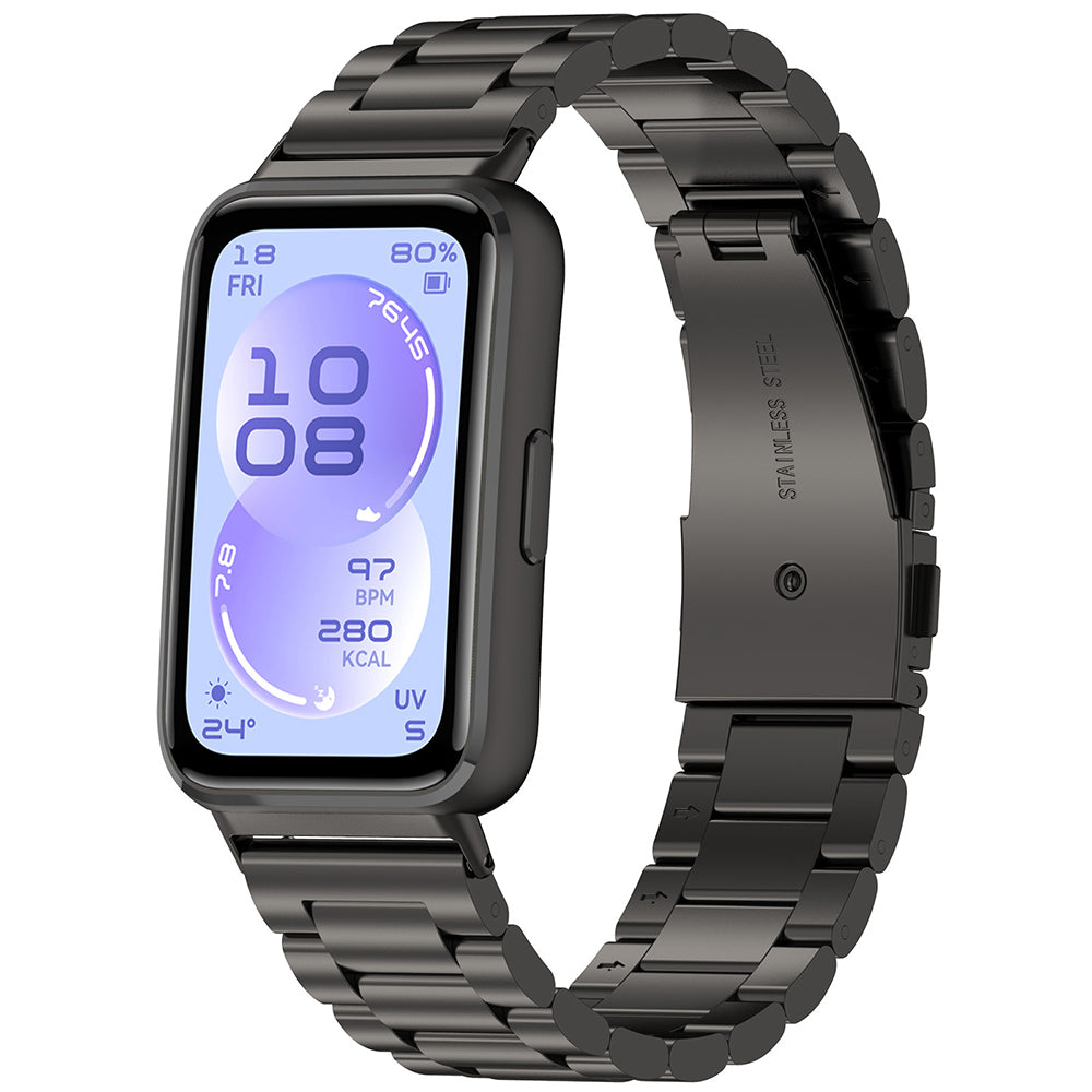 Curea Techsuit W010 za Huawei Band 11 / 11 Pro, Crna
