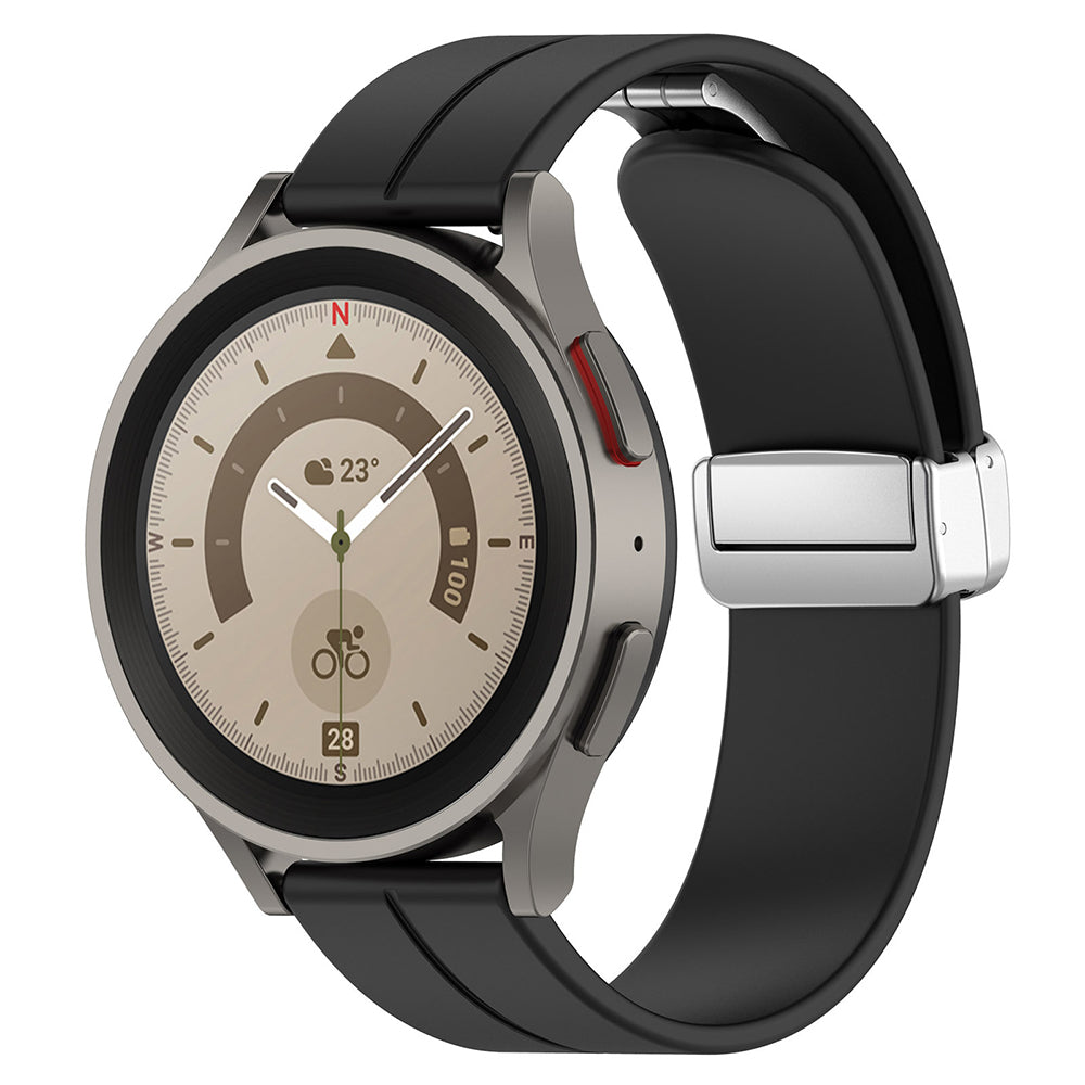 Techsuit W011 remen za Samsung Galaxy Watch / Huawei Watch Series, 20mm, Crni
