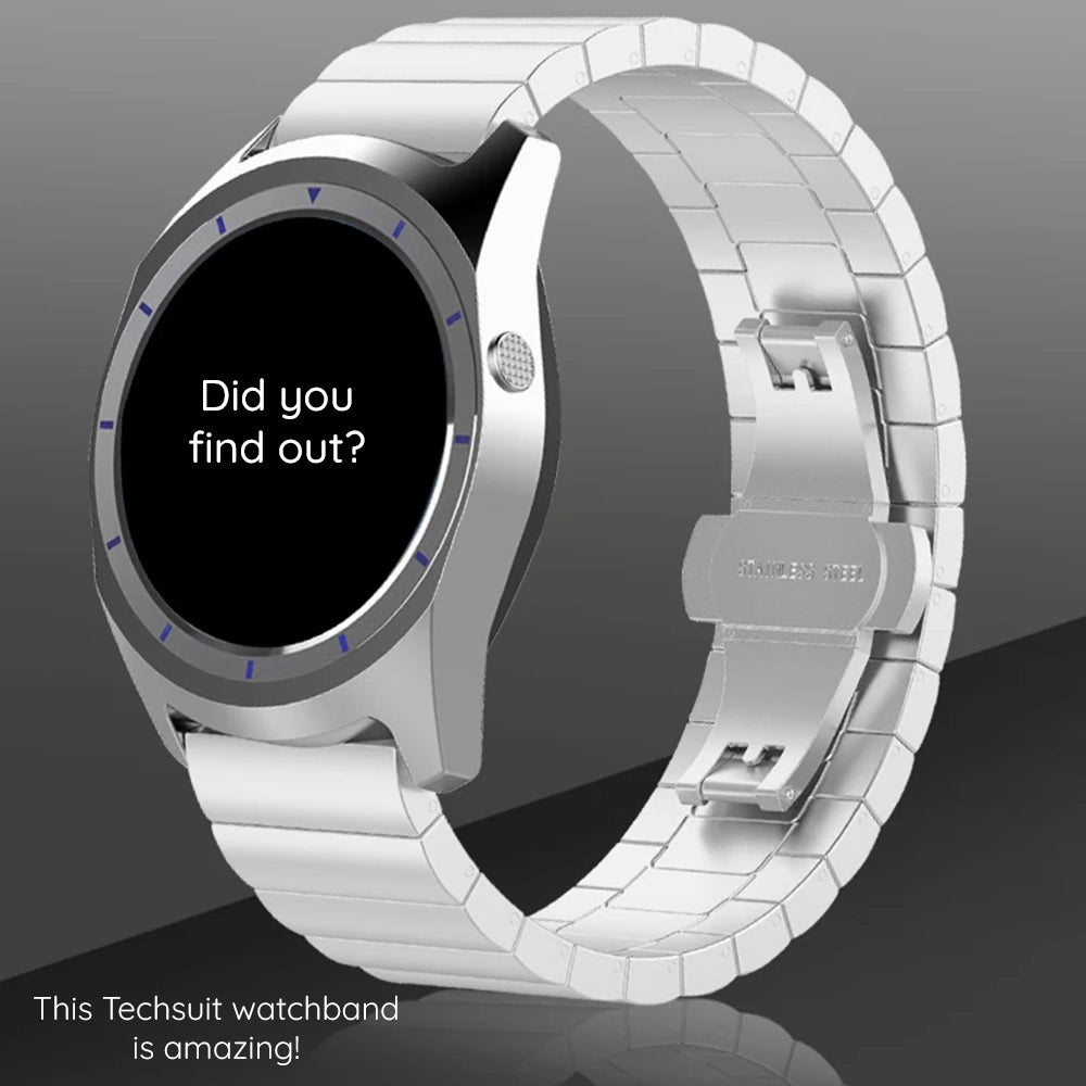 Remen Techsuit W012 za Garmin Watch Fenix / Forerunner Series, 22mm, Srebrni
