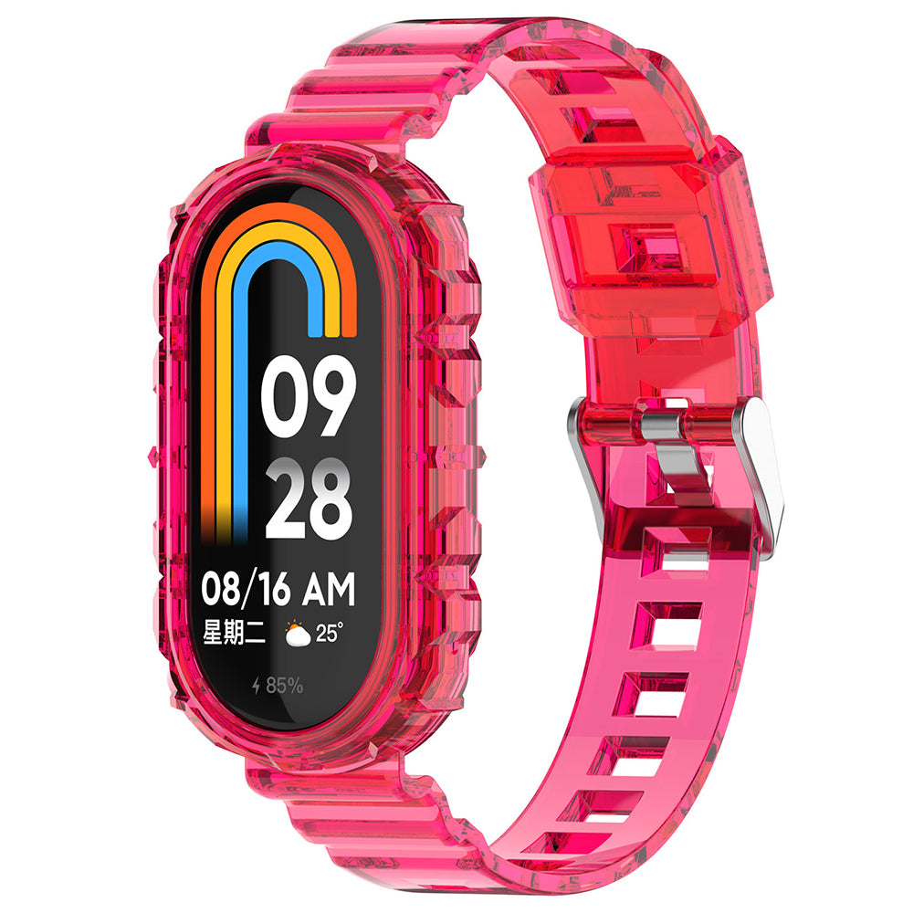 Remen Techsuit W017 za Xiaomi Smart Band 9 / 8, Ružičasto Crvena