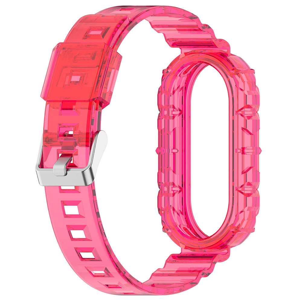 Remen Techsuit W017 za Xiaomi Smart Band 9 / 8, Ružičasto Crvena