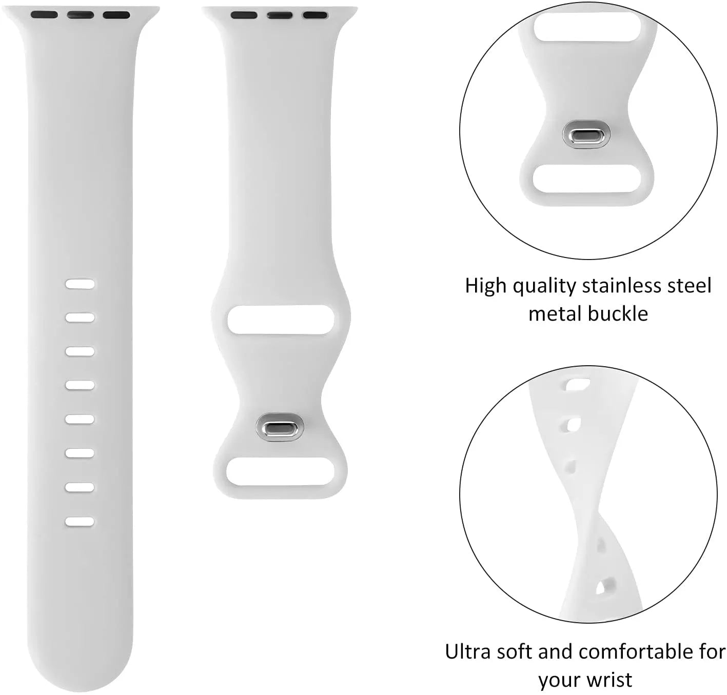 Remen Techsuit W031 za Apple Watch 49mm / 46mm / 45mm / 44mm / 42mm serije, Sivi