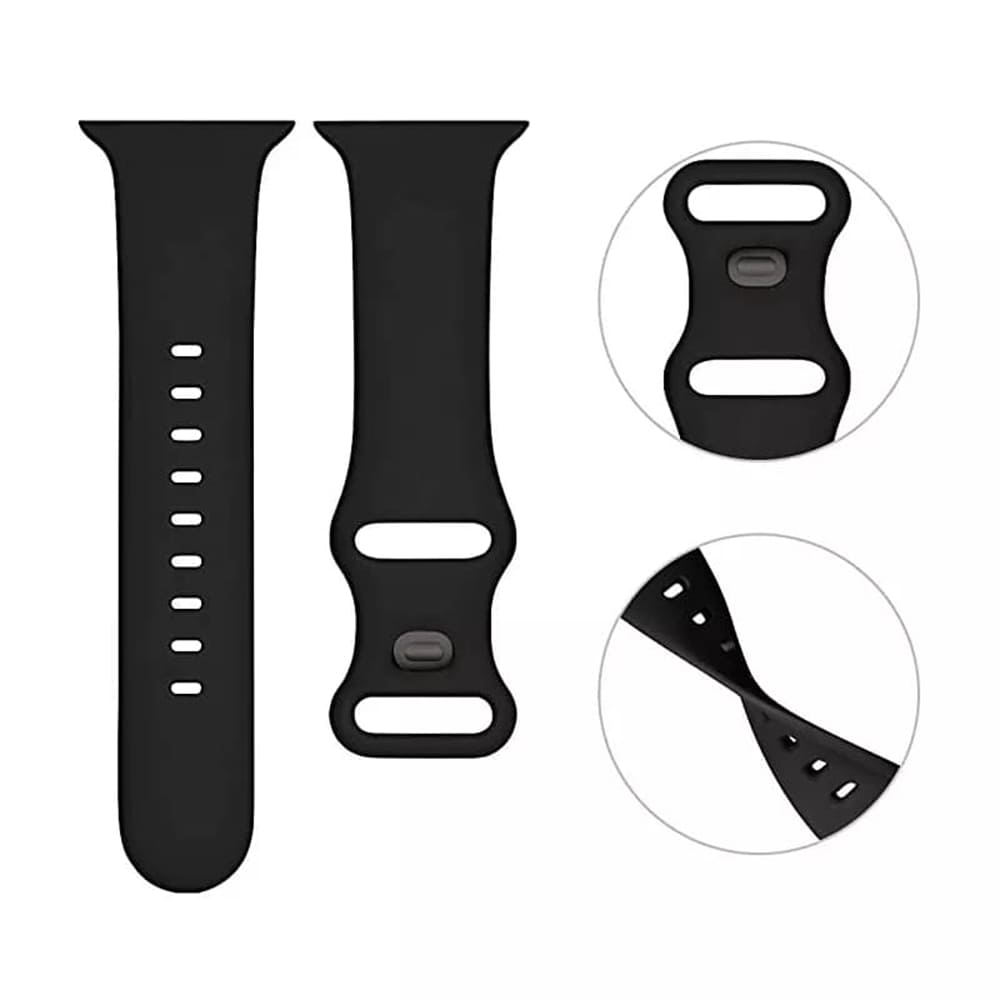 Remen Techsuit W031 za Apple Watch 49mm / 46mm / 45mm / 44mm / 42mm serije, Crni