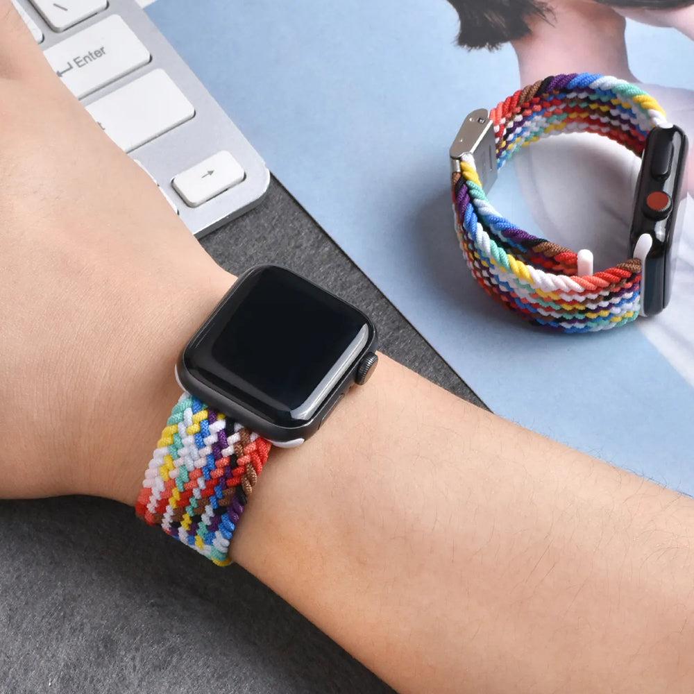 Remen Techsuit W032 za Apple Watch 42mm / 41mm / 40mm / 38mm serije, Roza Multicolor