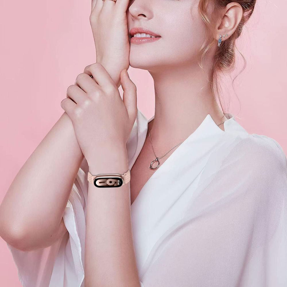 Remen Techsuit W032 za Xiaomi Smart Band 9 / 8, Roza