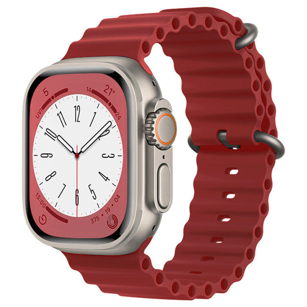 Remen Techsuit W038 za Apple Watch 42mm / 41mm / 40mm / 38mm seriju, Tamno crvena