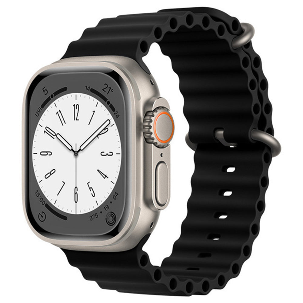 Remen Techsuit W038 za Apple Watch 49mm / 46mm / 45mm / 44mm / 42mm serije, Crni