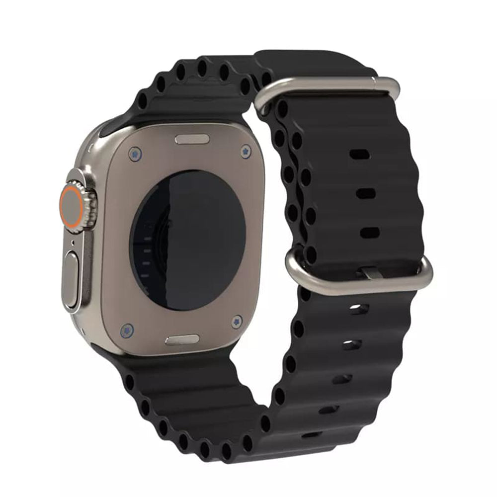 Remen Techsuit W038 za Apple Watch 49mm / 46mm / 45mm / 44mm / 42mm serije, Crni